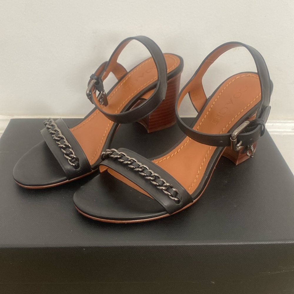 Coach Black Sandals